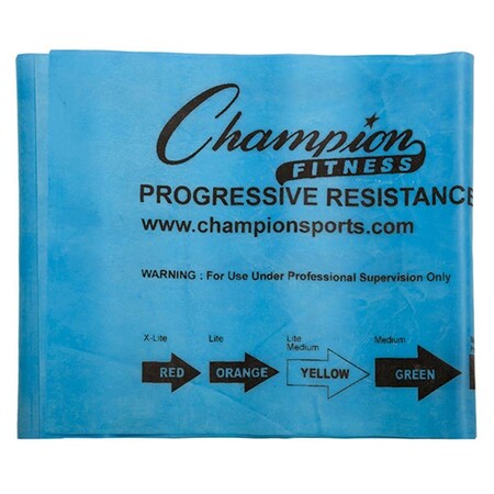 Champion Sports 4 ft. Therapy & Exercise Flat Band, Royal Blue - Medium & Heavy FB4B